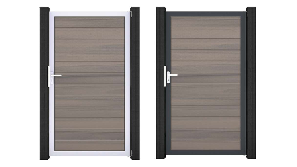 planeo Gardence Strong - Cancello universale BPC bicolore co-ex con telaio in alluminio