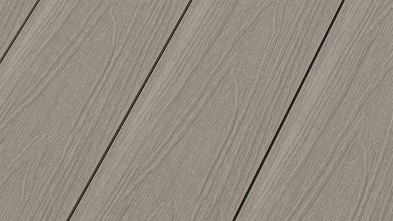 planeo MAXLine Nature - Pannello per decking XL rivestito in WPC CoEx a camera cava - grigio chiaro 3m strutturato/liscio spazzolato