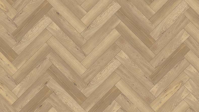 planeo Rigid Klick Vinyl - SolutionX 2in1 Herringbone Oak Light | Isolamento acustico integrato (ECF-HB-4855)