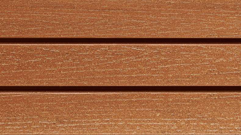 planeo Fassado - WPC rivestimento di facciata a fasce romboidali WPC marrone ambrato piccolo 4 m