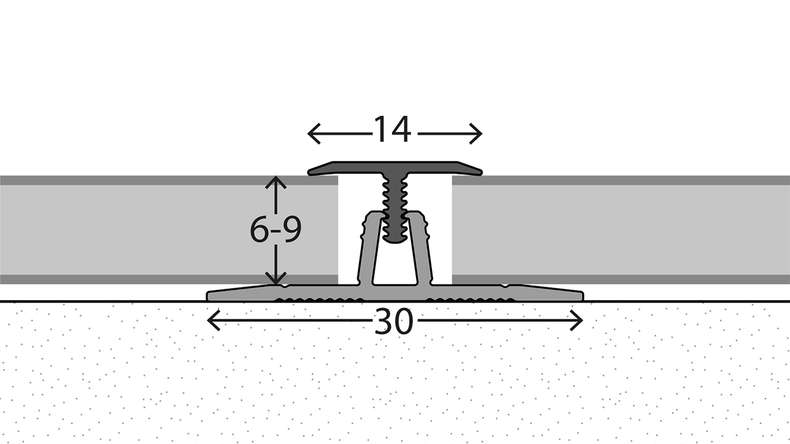 Sistema di profili a parete planeo Profilo intermedio a T 569 - 260 cm