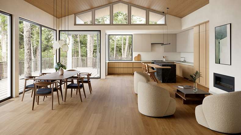 planeo WPC Vinile ad incastro - PUREtec MAX 70 EIR Rovere chiaro caldo | Isolamento acustico integrato (RP-A50-8)