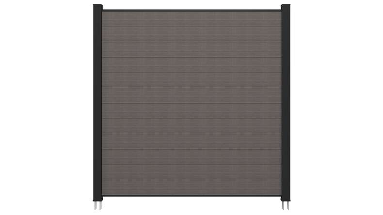 planeo INFINITY - Recinzione a innesto WPC CoEx grigio scuro 176 x 183 cm