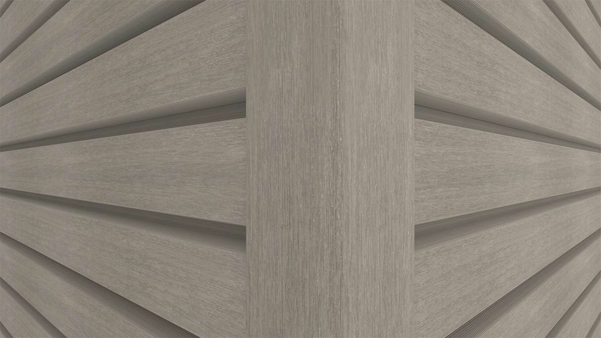 planeo LINEA Wide - Rivestimento per facciate in WPC CoEx, grigio chiaro, 2900 x 181 mm
