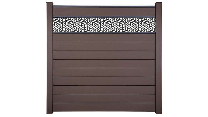 planeo Gardence Strong - recinzione a innesto BPC Leafs Terra 180 x 180 cm