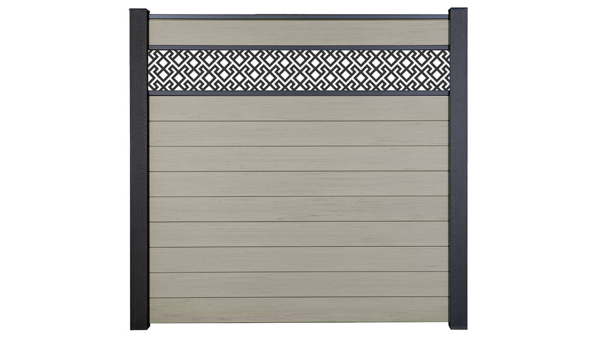 planeo Gardence Strong - recinzione a innesto BPC Abstract Bi-Color Sand 180 x 180 cm