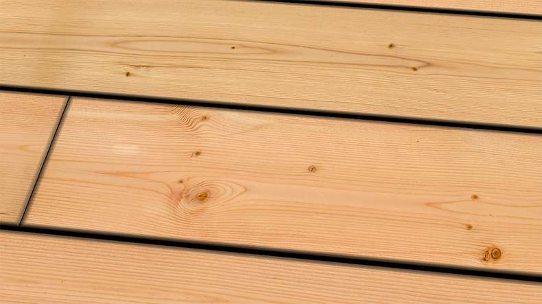 Decking in legno TerraWood - abete Douglas canadese - liscio su entrambi i lati