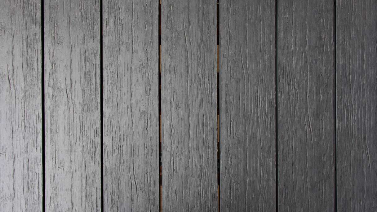 planeo TitanWood - Tavola massiccia grigio scuro anticato invecchiato/spazzolato