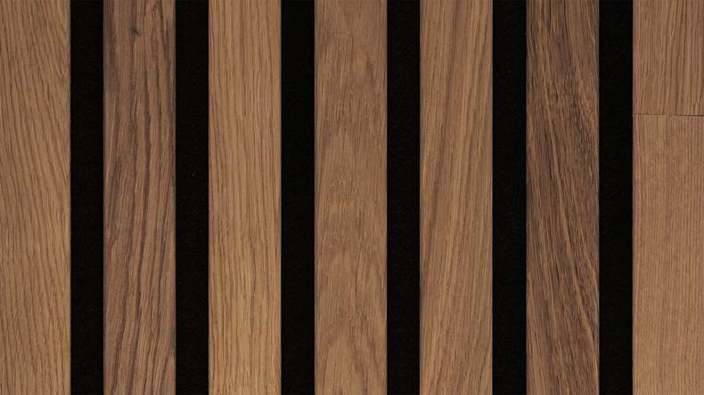 Pannelli acustici MEISTER Acoustic Sense WOOD - Rovere marrone 4312 - 260 x 33 cm