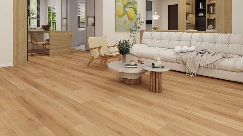 planeo Rigid Klick Vinyl - SolutionX 2in1 BigSize Belle Oak 1,83m lange XL Diele | Trittschalldämmung integr. (ECF-BS-86)