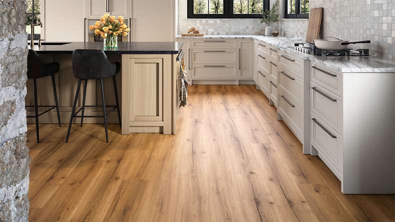 planeo Rigido Vinile ad incastro - SolutionX 2in1 Oak Natural Rustic | Isolamento acustico integrato (ECF-0092)