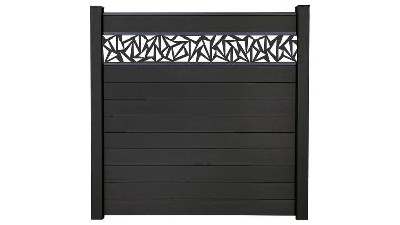 planeo Gardence Strong - recinzione a innesto BPC Triangolo grigio antracite 180 x 180 cm