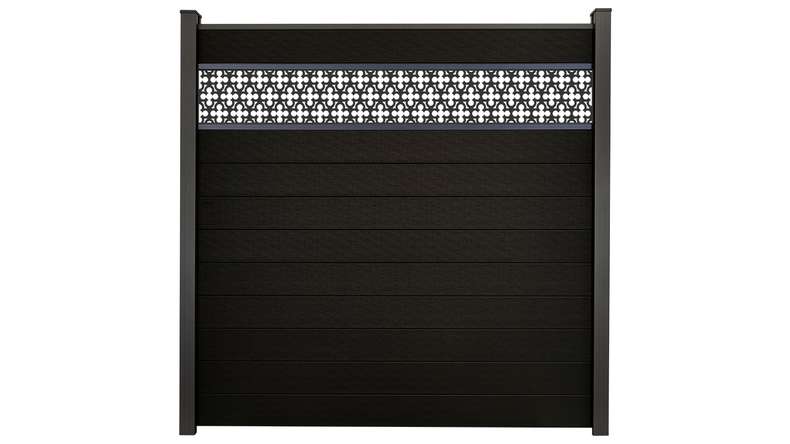 planeo Gardence Strong - recinzione a innesto BPC Oriental Black co-ex 180 x 180 cm