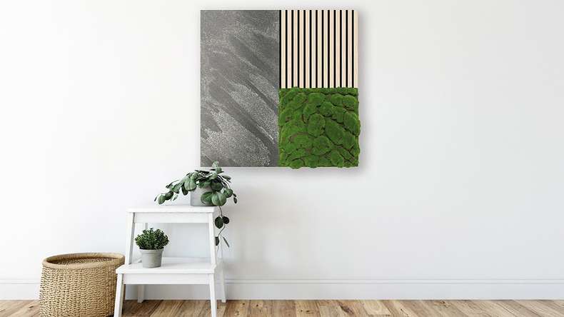pannello acustico planeo - MixWall Mineral Mood Grey Slate 52 x 104 cm | pietra vera (PLMW-20411C)