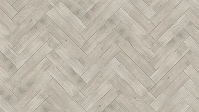 planeo Vinile rigido Klick - SolutionX 2in1 Rovere a spina di pesce Grigio chiaro | Isolamento acustico integrato (ECF-HB-3855)