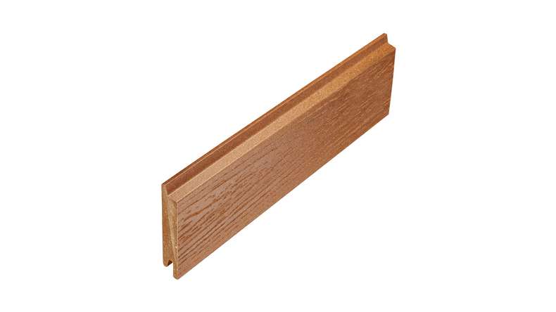 planeo Fassado - Rivestimento facciata a fasce romboidali WPC marrone ambra XL 4 m