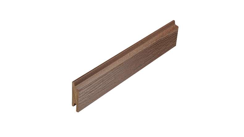 planeo Fassado - Rivestimento facciata a fasce romboidale WPC marrone Piccolo 6 m