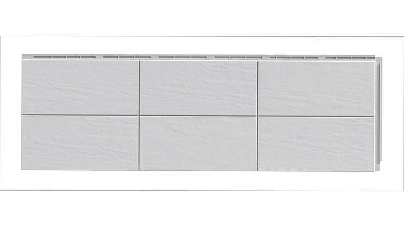 Pannello per facciate Zierer clay look Terra - 1115 x 359 mm grigio pastello in vetroresina