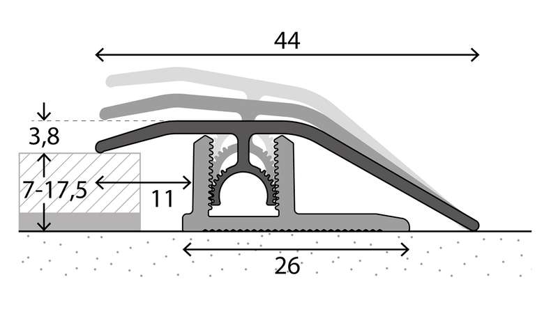 profilo di regolazione planeo Profi 307 - 270 cm