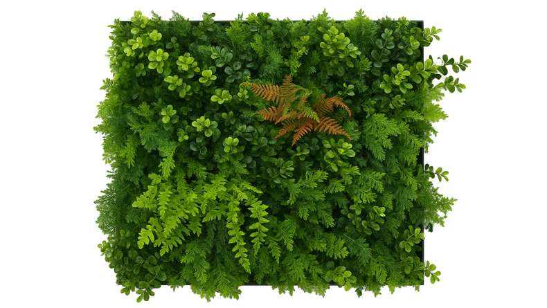 pannello acustico planeo - MixWall Leaf Mood Feral Green Mixed Flora 52 x 52 cm | pianta artificiale (PLMW-20121A)