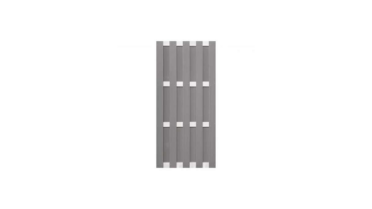 planeo Gardence Premade - Recinzione in BPC Verticale Grigio chiaro 84,3 x 180cm