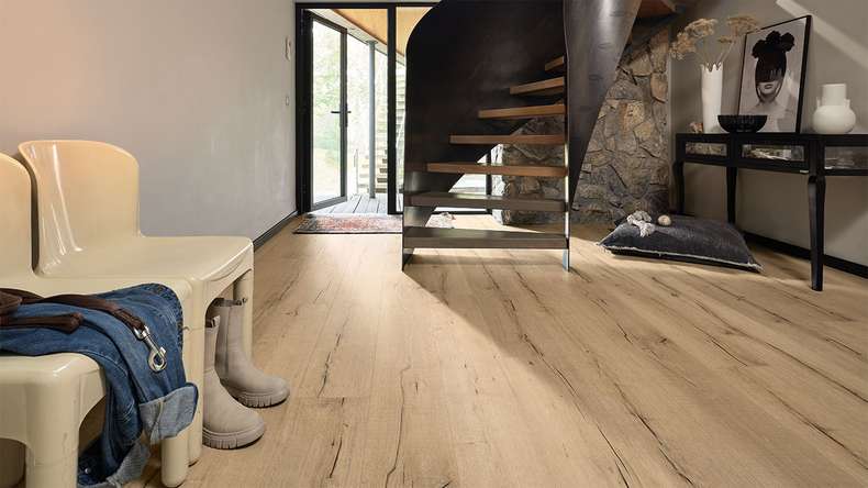 MEISTER design flooring MeisterDesign. next DL 500 S - 07139 Rovere chiaro di recupero | isolamento acustico integrato al calpestio (400055-2052220-07139)