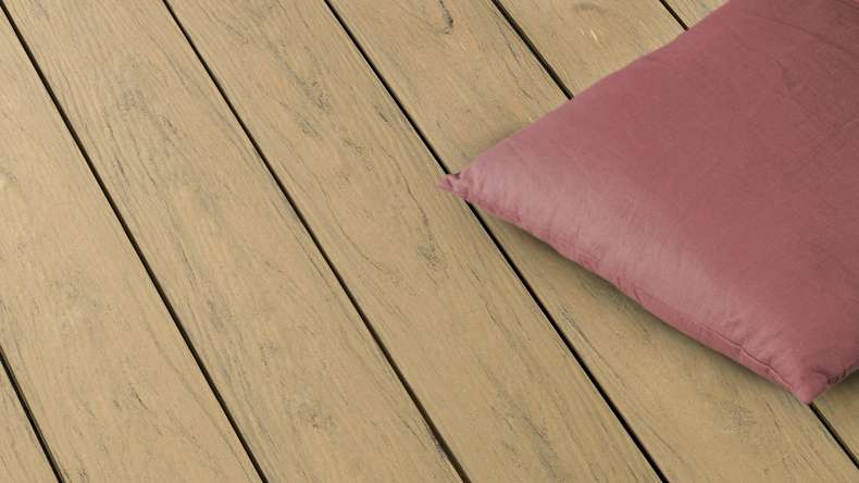 planeo pavimenti WPC - tavola per decking solido in frassino vellutato opaco in rilievo/scanalato - da 1m a 6m