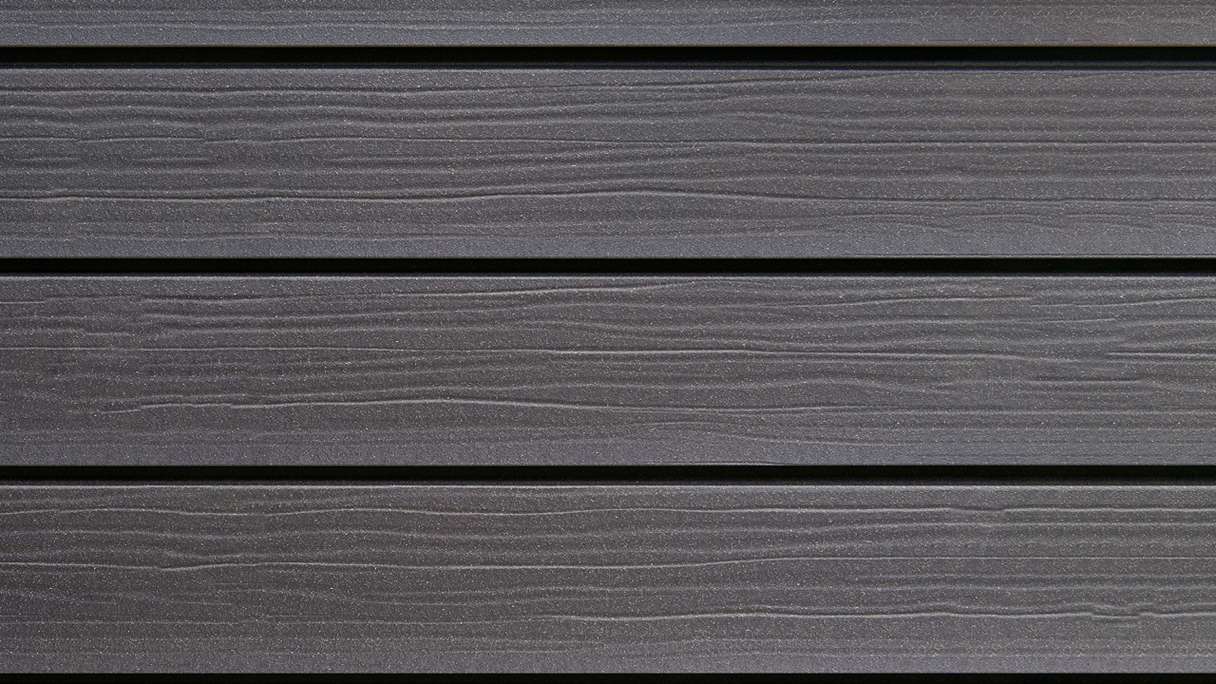 planeo Fassado - Rivestimento di facciata a fasce romboidali WPC Prime grigio basalto XL 6 m