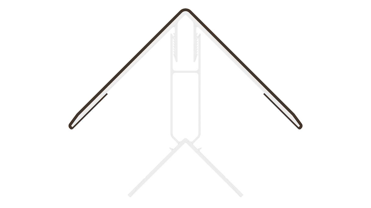 planeo LINEA - Profilo angolare esterno in alluminio CoEx, colore Ipe marrone, 3000 x 66 x 66 mm