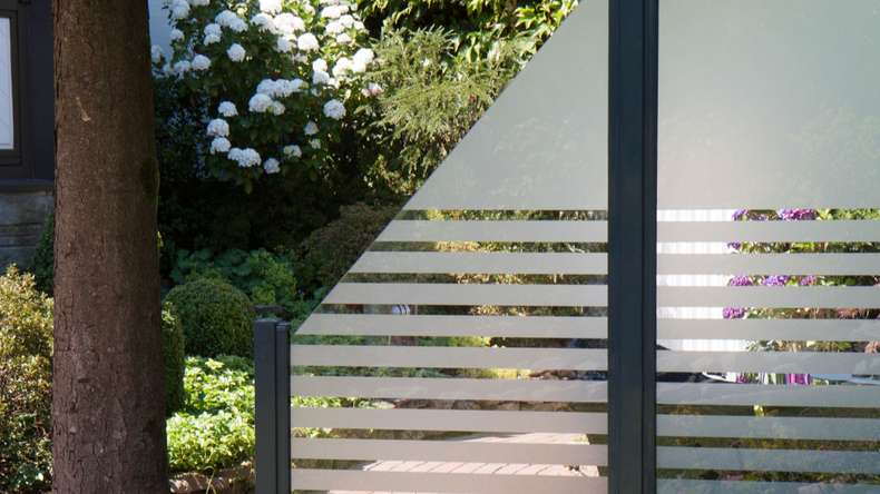 planeo Gardence Flair - Schermatura in vetro inclinata 90 x 180 cm