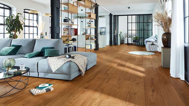 MEISTER Lindura pavimento in legno HD 400 - 08911 Rovere autentico marrone castagno oliato naturale 2200 x 270 x 11 mm (500213-2200270-08911)