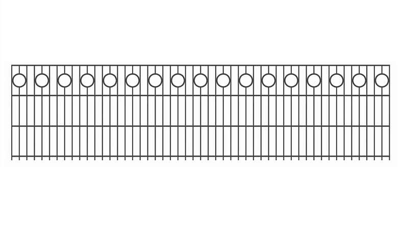 recinzione decorativa planeo a doppio binario Halo 6/6/6 RAL 7016 antracite