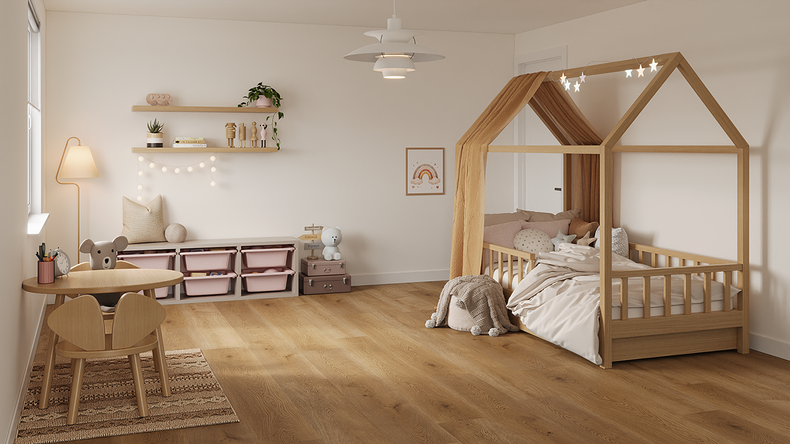 planeo Vinile rigido Klick - ObjektPRO Rovere Royale 1,83m di lunghezza tavola XL | isolamento acustico integrato (SP183-43)