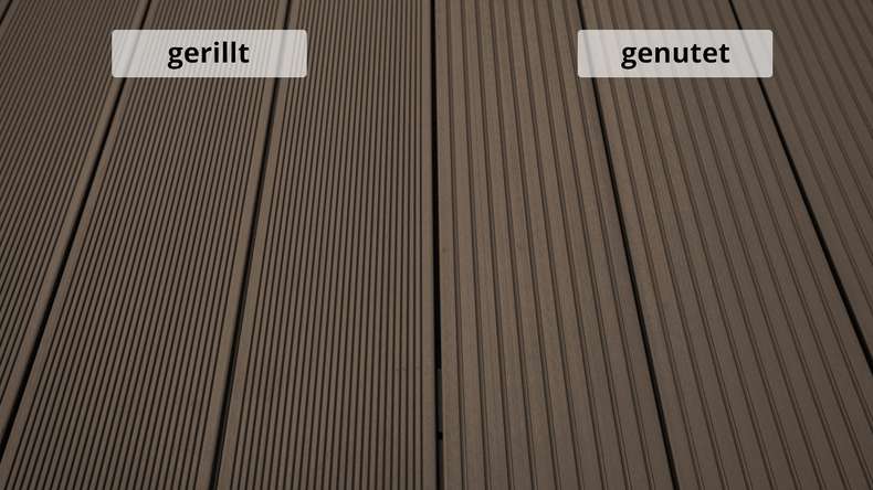 TitanWood set completo 5m struttura a listello cavo scanalato marrone scuro 55,5m² incl. alluminio-UK