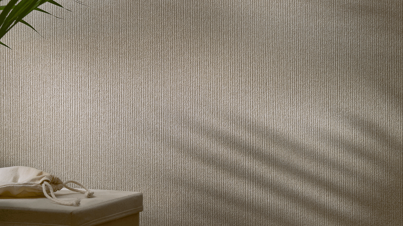 Rivestimento murale planeo in SPC - CeraRock Tile Stripes Tweed Sand XL 280 x 117,5 cm