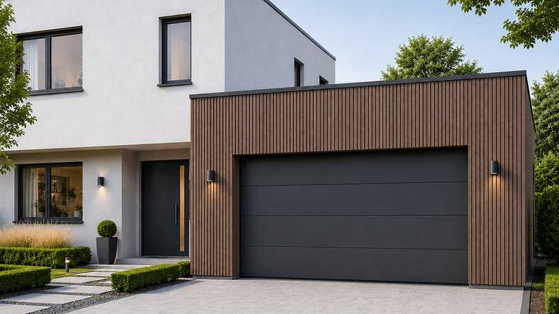 planeo NOVA - Listello romboidale in WPC CoEx per rivestimento di facciate, finitura teak, 2,90 m