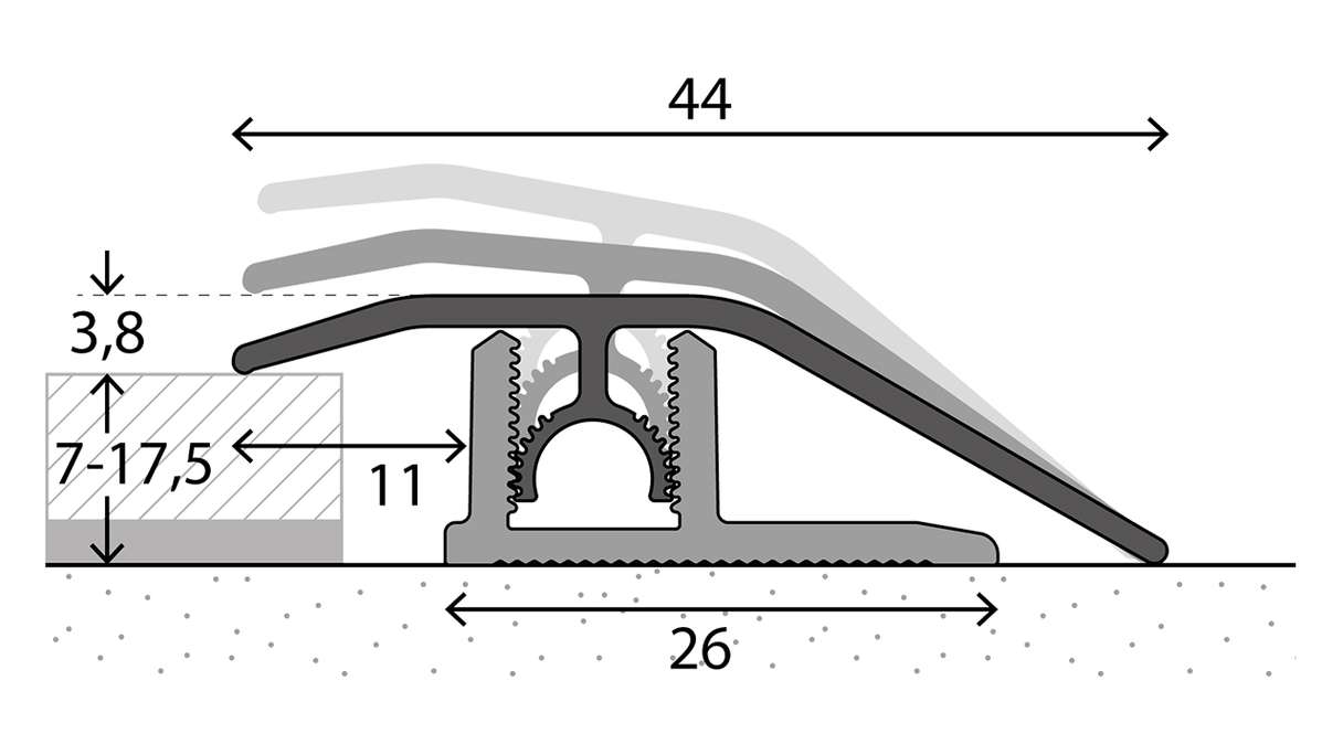 Profilo di regolazione planeo Profi 307 - 100 cm