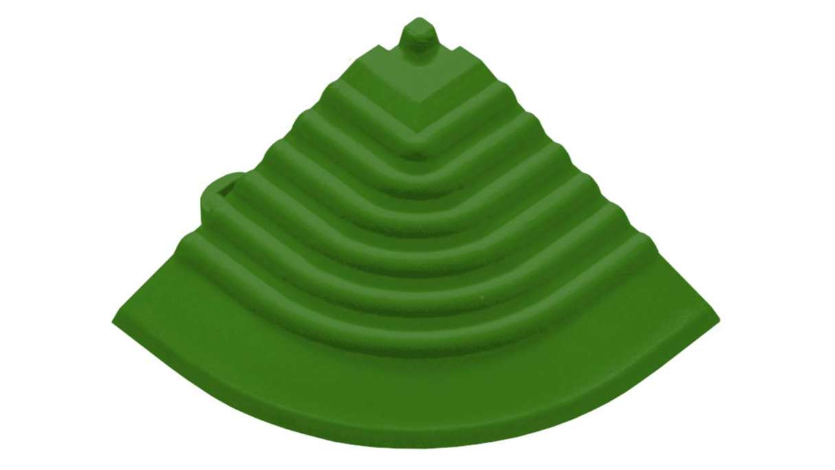 Modulo angolare planeo per piastrelle a incastro 30 x 30 cm - verde