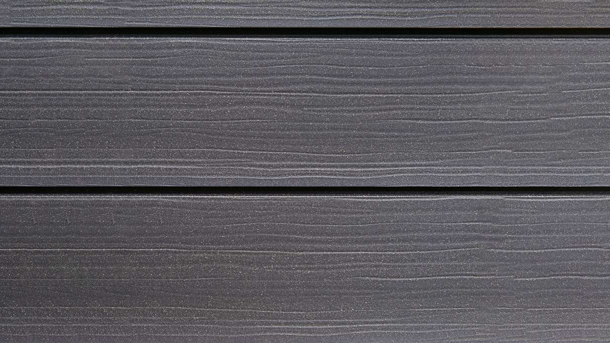 planeo Fassado - Rivestimento facciata a fasce romboidale WPC Prime grigio basalto
