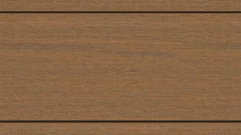 planeo MAXLine Nature - pannello per decking WPC CoEx avvolto XL camera cava - teak Burma 3m strutturato/liscio spazzolato
