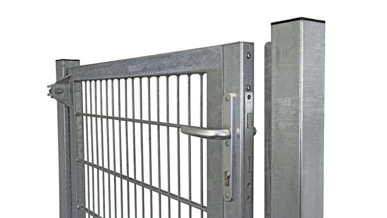 Porta universale pesante a 1 pannello zincata a caldo inclusi i pali della porta