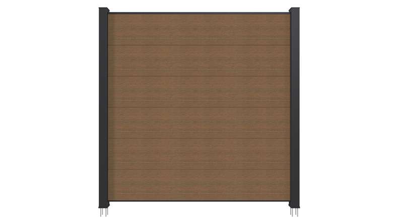 planeo INFINITY XL-Board - Recinzione a innesto WPC CoEx Burma Teak 176 x 183