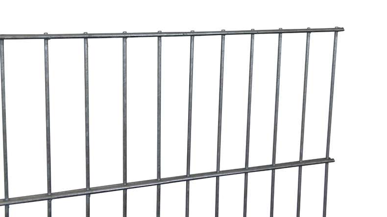 Recinzione a doppia rete pesante 8/6/8 zincata a caldo Altezza - 630 x 2510 mm