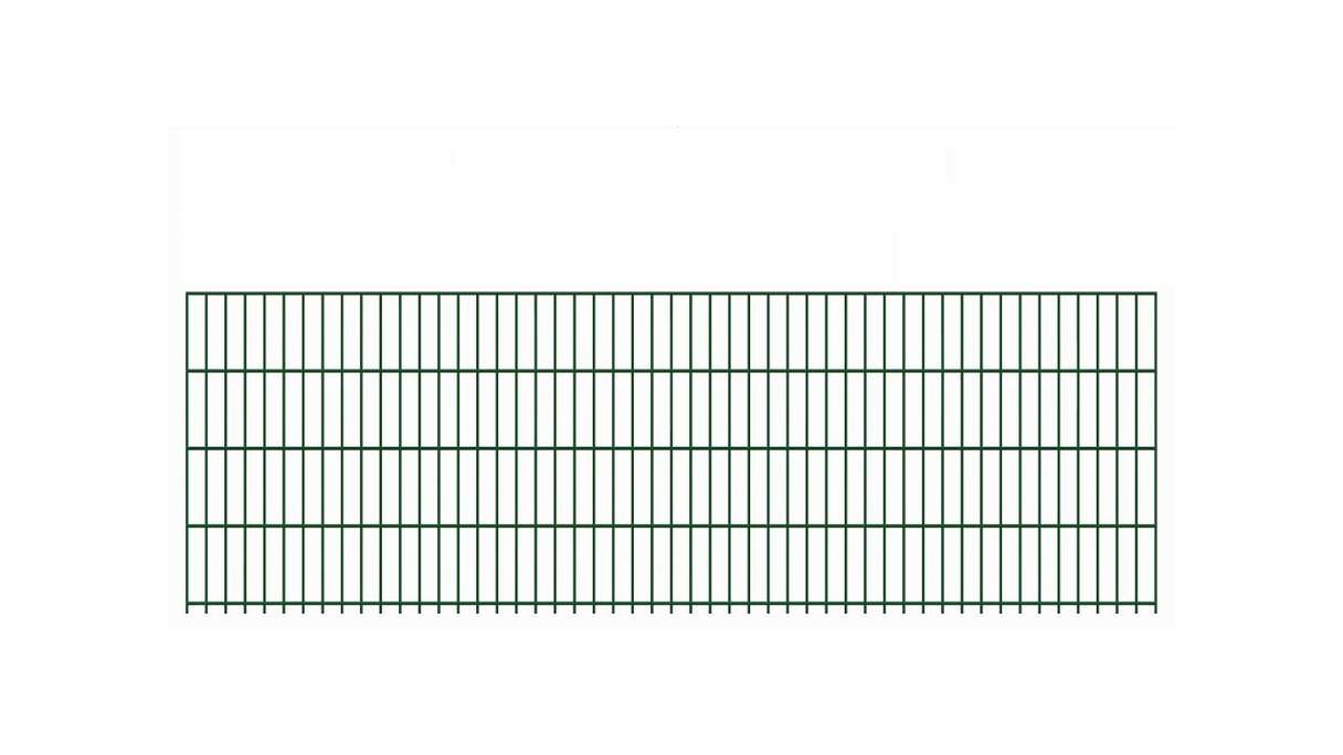 Recinzione a doppia maglia pesante 8/6/8 RAL 6005 verde muschio Altezza - 830 x 2510 mm