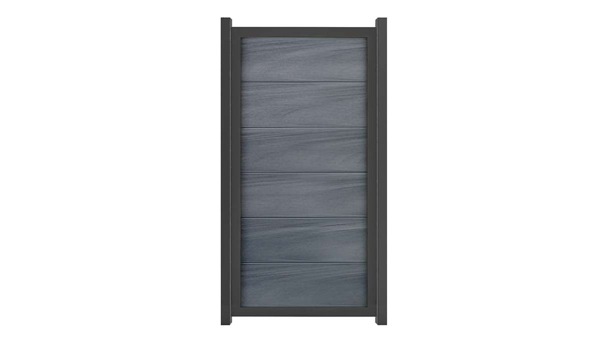 planeo Gardence Guard - Recinzione in BPC verticale Grigio pietra coex con telaio in alluminio antracite