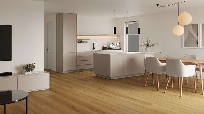 Lys&Land Vinile Klick rigido - Fjordline XL Rovere Noblesse Tavola XL lunga 1,83 m | isolamento acustico integrato (SP183-08)