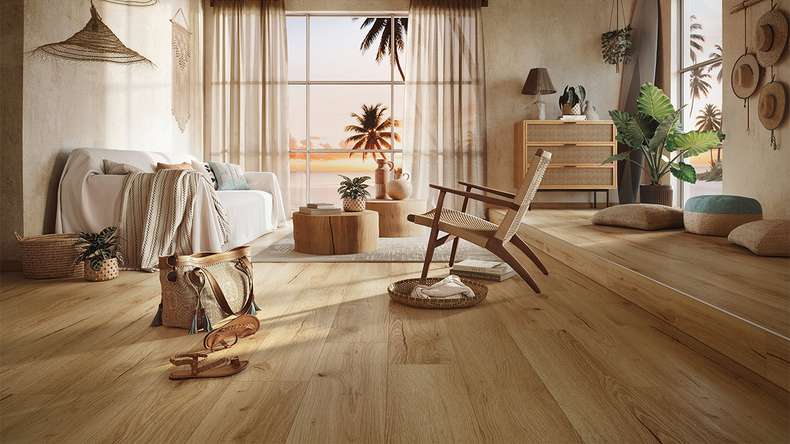 MEISTER pavimenti di design Vinile rigido RD 200 S - 20081 Sunset lounge | Isolamento acustico integrato (400047-1220230-20081)