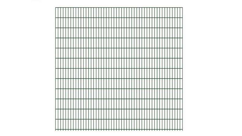 Luce di recinzione a doppia maglia 6/5/6 RAL 6005 verde muschio Altezza - 2430 x 2510 mm