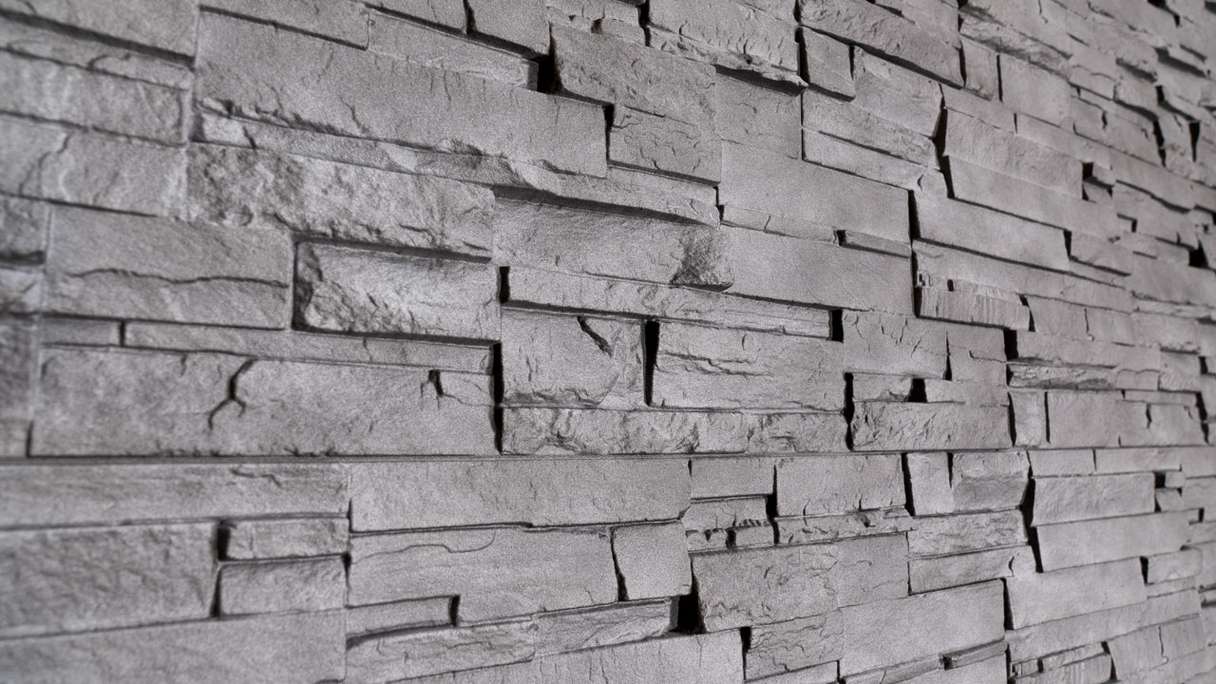 planeo rivestimento murale Novistone DS pietra laminata Antracite - 1054 x 334 mm