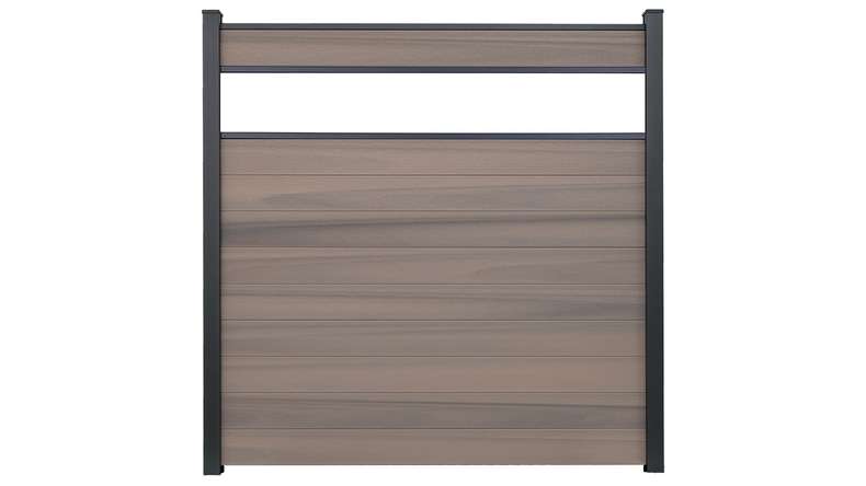planeo Gardence Strong - recinzione a innesto BPC in vetro satinato bicolore co-ex 180 x 180 cm